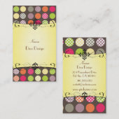PixDezines Funky Polka dots BusinessCard Visitenkarte (Vorne/Hinten)