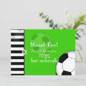 PixDezines Fußball Bar mitzvah/DIY Einladung (Stehend Vorderseite)