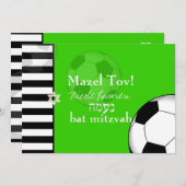 PixDezines Fußball Bar mitzvah/DIY Einladung (Vorne/Hinten)