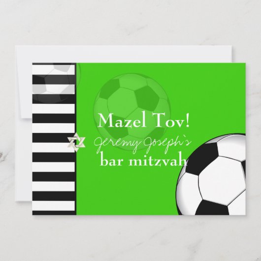 PixDezines Fußball Bar mitzvah/DIY Einladung (Vorderseite)