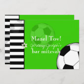 PixDezines Fußball Bar mitzvah/DIY Einladung (Vorne/Hinten)