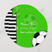PixDezines Fußball Bar mitzvah/DIY-Farbe Einladung (Vorne/Hinten)
