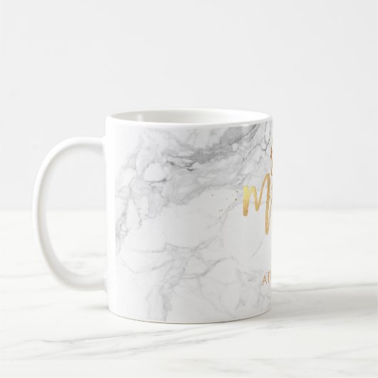 PixDezines Future Frau Modern/Imitats Gold Script Kaffeetasse (Links)