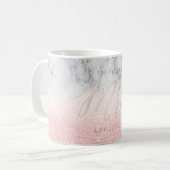 PixDezines Future Mrs./Blush Pink/Modern Script Kaffeetasse (Vorderseite Links)