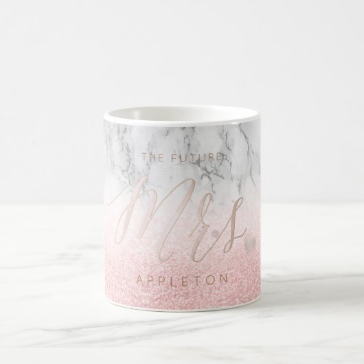 PixDezines Future Mrs./Blush Pink/Modern Script Kaffeetasse (Mittel)