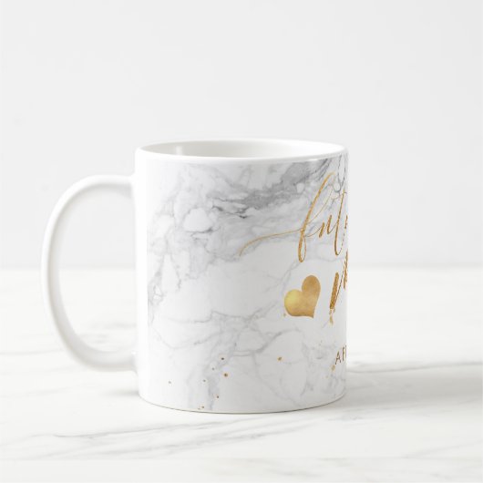 PixDezines Future Mrs./Imitats Gold/Modern Script Kaffeetasse (Links)