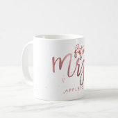 PixDezines Future Mrs./Imitats Rose Gold/Modern Sc Kaffeetasse (Vorderseite Links)
