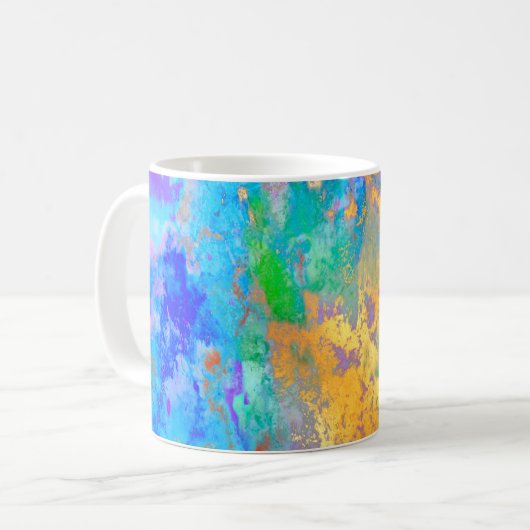 PIXDEZINES GALAXY ABSTRAKT, BOLD FARBEN KAFFEETASSE (Vorderseite Links)