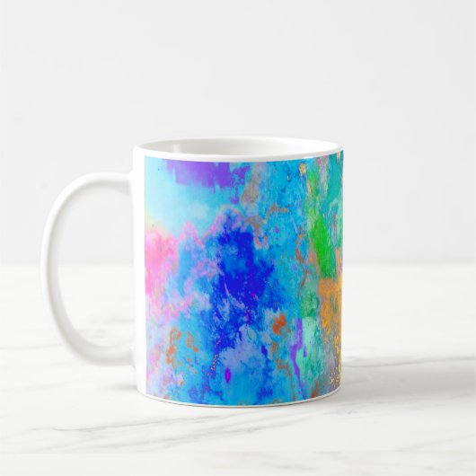 PIXDEZINES GALAXY ABSTRAKT, BOLD FARBEN KAFFEETASSE (Links)