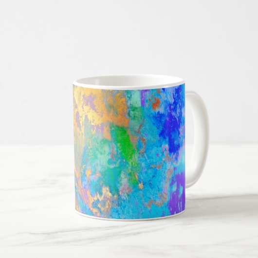 PIXDEZINES GALAXY ABSTRAKT, BOLD FARBEN KAFFEETASSE (VorderseiteRechts)