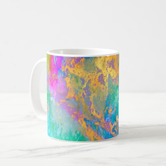 PIXDEZINES GALAXY ABSTRAKT, BOLD FARBEN KAFFEETASSE (Vorderseite Links)