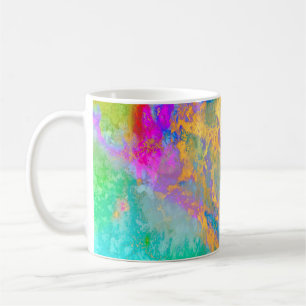 PIXDEZINES GALAXY ABSTRAKT, BOLD FARBEN KAFFEETASSE