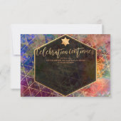 PixDezines Galaxy Abstrakt Mitzvah Empfang (Rückseite)