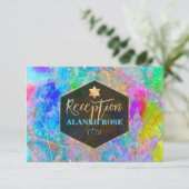 PixDezines Galaxy Abstrakt Mitzvah Empfang (Stehend Vorderseite)