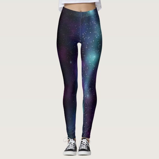 PixDezines Galaxy / Kosmische Energie Leggings (Vorderseite)