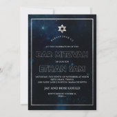 PixDezines Galaxy /Space Bat Mitzvah Einladung (Rückseite)