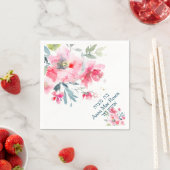 PixDezines Garden Rose, Red Ombre Mitzvah Serviette (Beispiel)