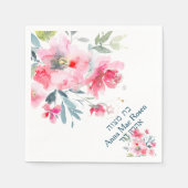 PixDezines Garden Rose, Red Ombre Mitzvah Serviette (Vorderseite)