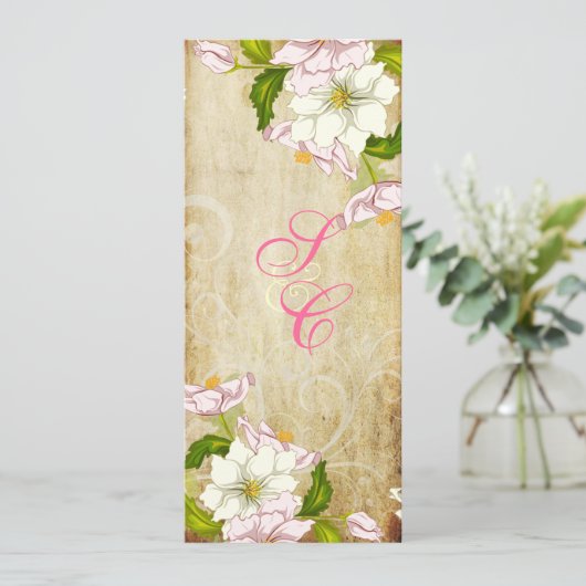 PixDezines gardenia+Wirbel/Tageshintergrund Einladung (Stehend Vorderseite)