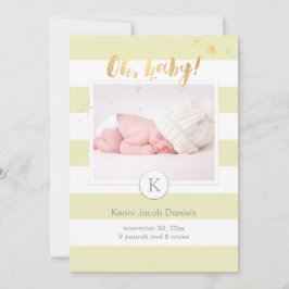 PixDezines Geburtsankündigung/DIYcolor-Streifen Ankündigung