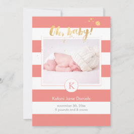 PixDezines Geburtsankündigung/DIYcolor-Streifen Ankündigung