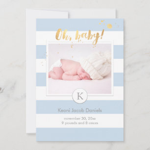 PixDezines Geburtsankündigung/DIYcolor-Streifen Ankündigung