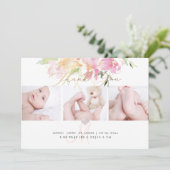 PixDezines Geburtsankündigung + Dusche Vielen Dank Einladung (Stehend Vorderseite)