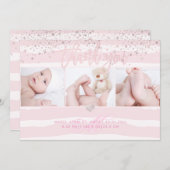 PixDezines Geburtsankündigung Kinderdusche Danke Einladung (Vorne/Hinten)