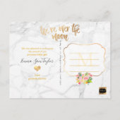 PixDezines Geburtsankündigung/Über dem Mond Ankündigungspostkarte (Rückseite)