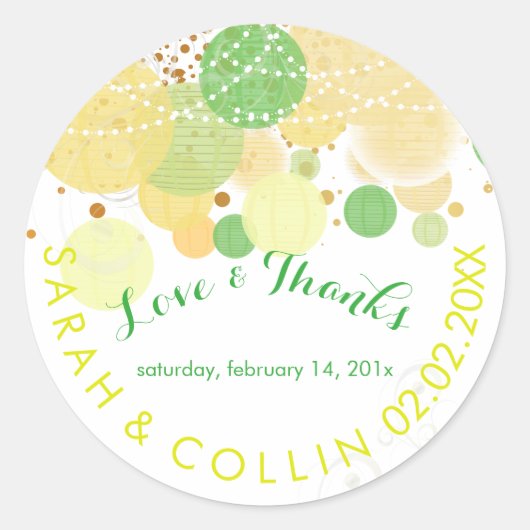 PixDezines, gelb/grün/Signalleuchten/dunkler Hinte Runder Aufkleber (Vorderseite)