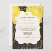 PixDezines-gelbe Laternen/Außenholzplatten Einladung (Rückseite)
