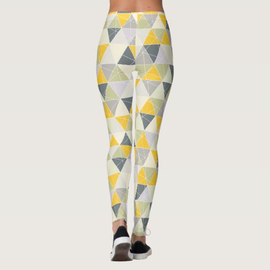 PixDezines Geometric/Yellow/Gray Leggings (Rückseite)