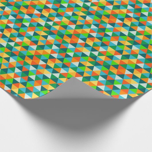 PixDezines geometrisch grün/orange/aquamarin Geschenkpapier (Ecke)