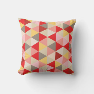 PixDezines, geometrisch/rot/rosa/gelb/ash Kissen