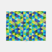 PixDezines geometrisch/verstellbar/Pfauenfarben/ Fleecedecke (Vorderseite (Horizontal))