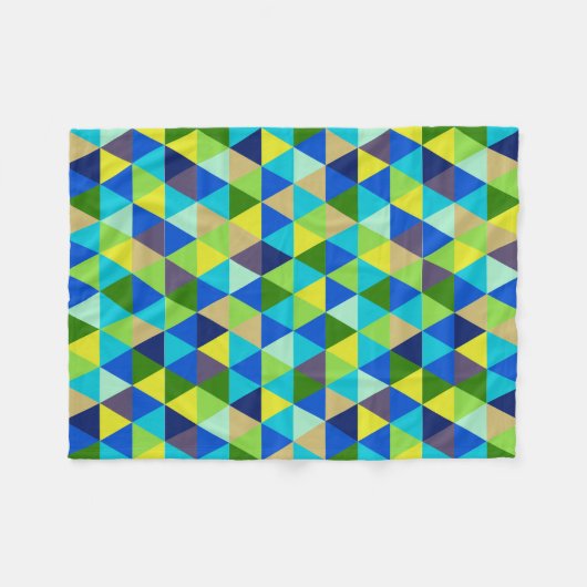 PixDezines geometrisch/verstellbar/Pfauenfarben/ Fleecedecke (Vorderseite (Horizontal))