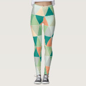PixDezines Geometrische/Dreiecke/Neonfarben Leggings (Vorderseite)