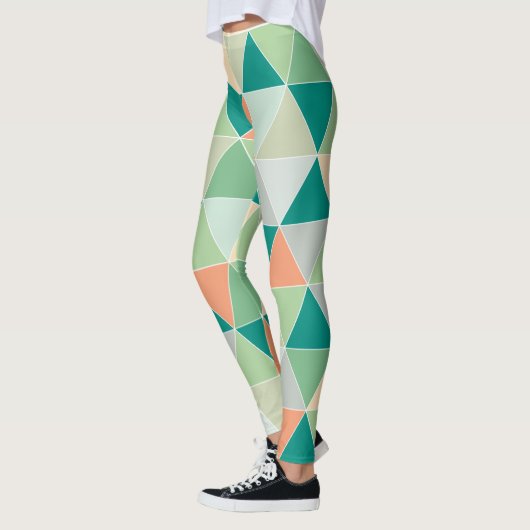 PixDezines Geometrische/Dreiecke/Neonfarben Leggings (Links)