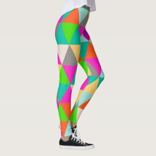 PixDezines Geometrische/Dreiecke/Neonfarben Leggings