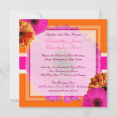 PixDezines Gerbera, Orage+Leidenschaft Rosa-/Deuch Einladung (Rückseite)