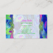 PixDezines gestrichen Pfau/Kobalt+smarald Visitenkarte (Rückseite)