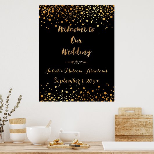 PixDezines-getäuschte/Imitate Gold/Specks/DIY-Empf Poster (Küche)