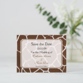 PixDezines Giraffe drucken Save the Date Postkarte (Stehend Vorderseite)