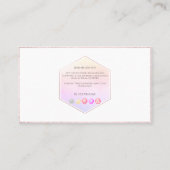 PixDezines Glam Pink | Blush+Honeycomb Visitenkarte (Rückseite)