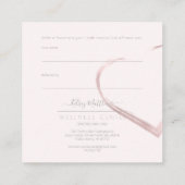 PixDezines Glam teilen die Liebe Blush Pink Herz Quadratische Visitenkarte (Rückseite)