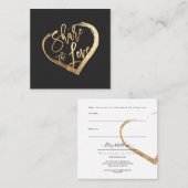 PixDezines Glam Teilen Sie die Liebe Imitat Gold Quadratische Visitenkarte (Vorne/Hinten)