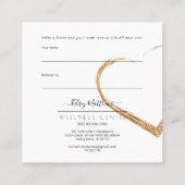 PixDezines Glam Teilen Sie die Liebe Imitat Gold Quadratische Visitenkarte (Rückseite)