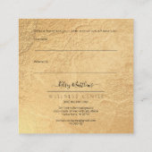 PixDezines Glam Teilen Sie die Liebe Imitate Gold Quadratische Visitenkarte (Rückseite)