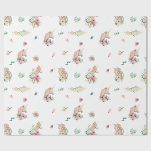 PixDezines glauben an Unicorns | DIY-Hintergrund Geschenkpapier (Flach)