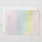 PixDezines Glitzer Cotton Candy Bat Mitzvah Einladung (Rückseite)